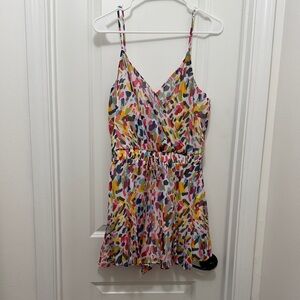 Colorful Abstract Print Romper